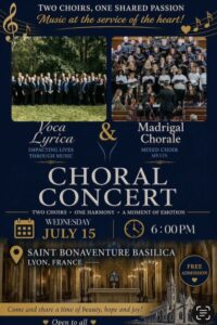 Vocalyrica France 2026 concert flyer